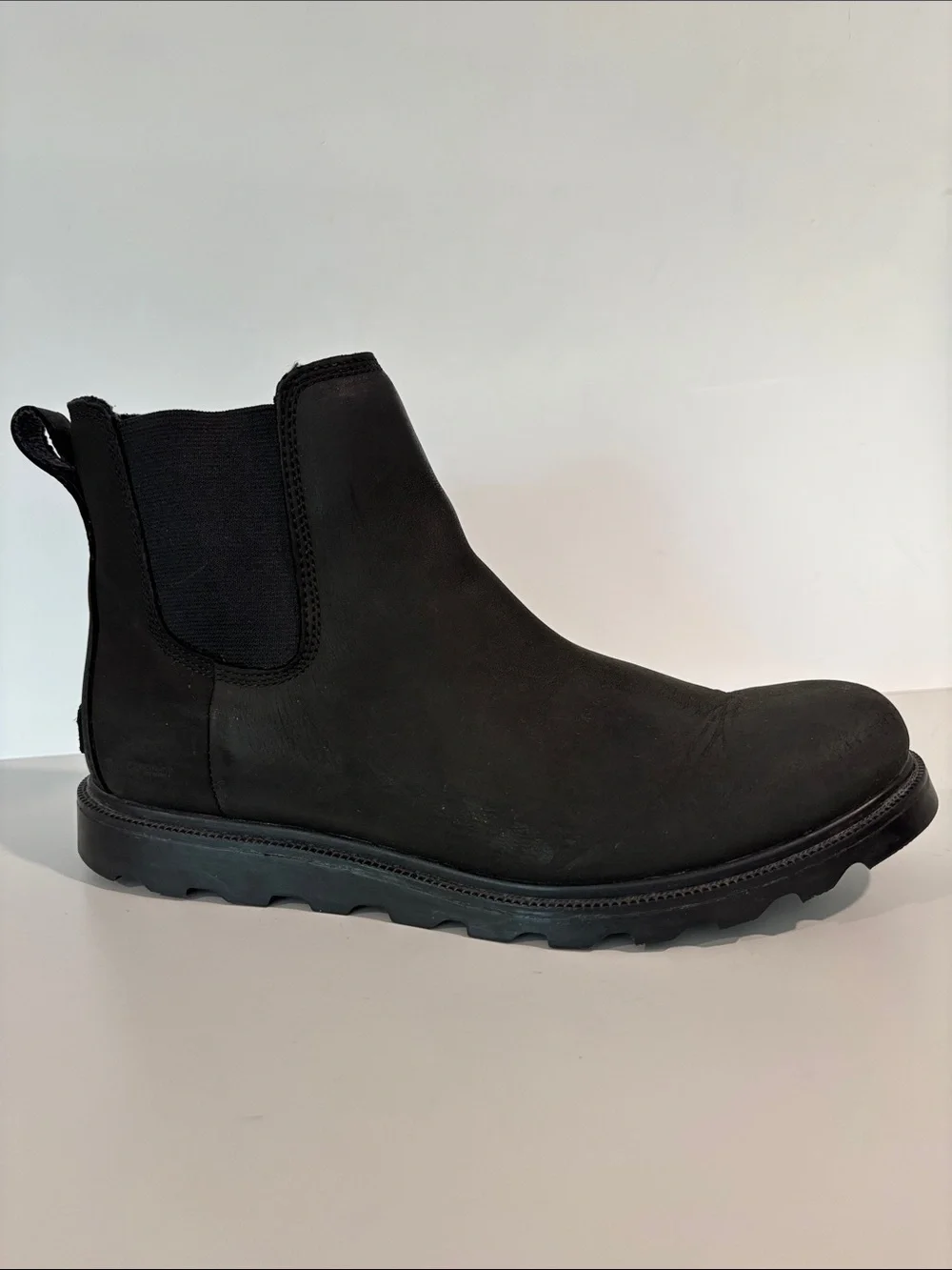 Sorel Ainsley Chelsea Waterproof Leather Boots Black Slip-On Size 9 - Picture 6 of 15
